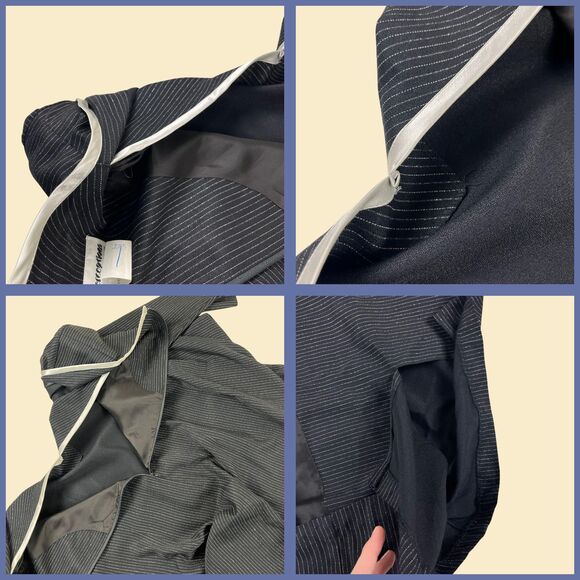 70s black & silver dress w/ built-in jacket by Perceptions by Irene B, size 16 - Picture 2 of 9